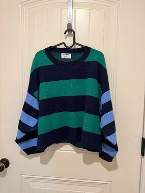 Old Navy Petite Shirt Women's  - Navy & Green - Size Large